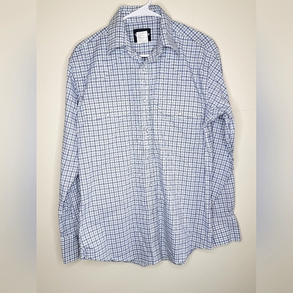 Men's Wrangler Pearl Snap Button Down Plaid Long Sleeve, size Medium M - Picture 1 of 4